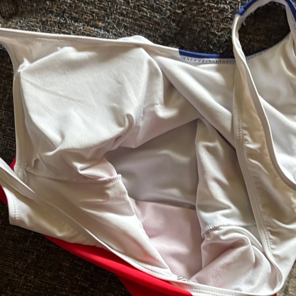 Buc-ee’s One Piece Swimsuit - Blue, Red, and White Lg EUC - Picture 6 of 7